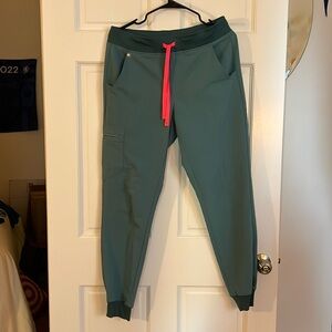 Figs teal jogger scrub pants